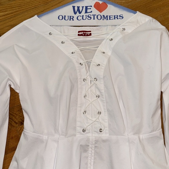 Staud Monroe lace up top size 6 - Picture 6 of 7